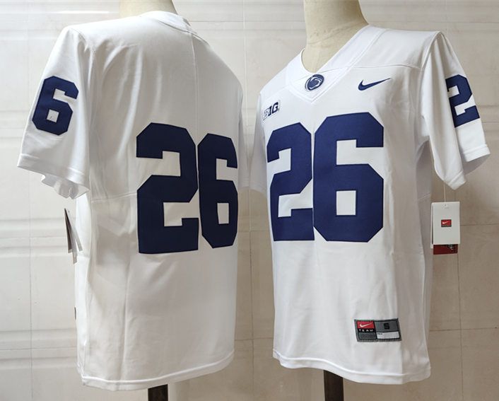Men Penn State Natty Lions #26 No Name White Nike 2025 NCAA Jersey->ncaa teams->NCAA Jersey